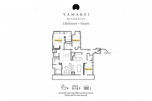 Yamakei - 3 Bedroom plus Tatami Room Residence